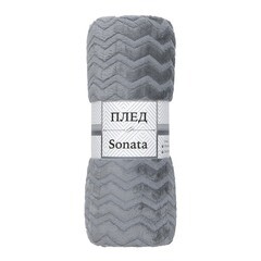 Изображение товара Плед 200х220 см TexRepublic Жаккард микрофибра серый