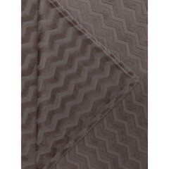 Плед 200х200 см TexRepublic Жаккард микрофибра коричневый - фото 4