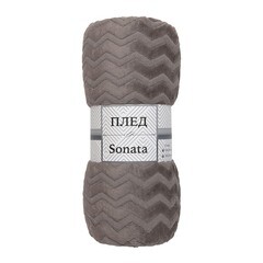 Изображение товара Плед 200х200 см TexRepublic Жаккард микрофибра коричневый