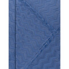 Плед 150х200 см TexRepublic Жаккард микрофибра голубой - фото 4
