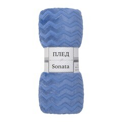 Изображение товара Плед 150х200 см TexRepublic Жаккард микрофибра голубой