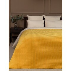 Плед 150х200 см TexRepublic Жаккард микрофибра охра - фото 3