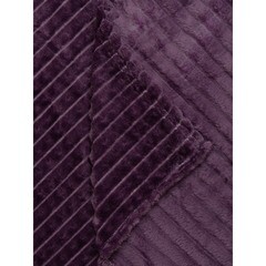 Плед 200х220 см TexRepublic Жаккард микрофибра фиолетовый - фото 4