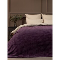 Плед 200х220 см TexRepublic Жаккард микрофибра фиолетовый - фото 3