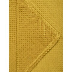 Плед 150х200 см TexRepublic Жаккард микрофибра охра - фото 4