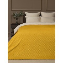 Плед 150х200 см TexRepublic Жаккард микрофибра охра - фото 3