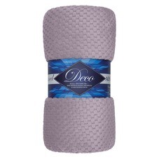 Плед 150х200 см TexRepublic Жаккард микрофибра сиреневый