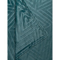 Плед 200х220 см TexRepublic микрофибра бирюзовый - фото 4
