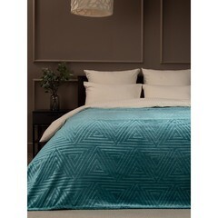 Плед 200х220 см TexRepublic микрофибра бирюзовый - фото 3