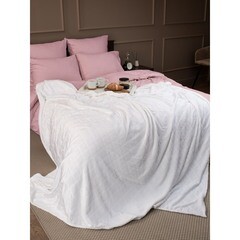 Плед 150х200 см TexRepublic микрофибра белый - фото 3