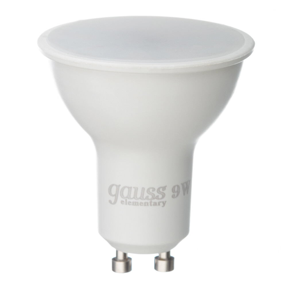 Изображение товара Лампа светодиодная Gauss GU10 4100К 9 Вт 660 Лм 180-240 В рефлектор MR16 матовая