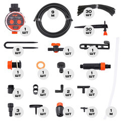 Система капельного полива от емкости Жук №8 с регулируемыми капельницами на 30 растений с тайм (7343-00) - фото 10