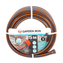 Шланг поливочный 3/4 25 м трехслойный Garden Жук ПВХ армированный (8890-00) - фото 4