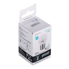 Лампа светодиодная Gauss E27 4100К 10 Вт 730 Лм 180-240 В шар матовая - фото 5