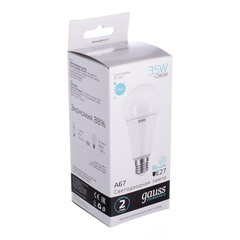 Лампа светодиодная Gauss E27 4100К 35 Вт 2740 Лм 180-240 В груша A67/A80 матовая - фото 5