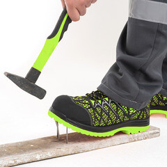 Полуботинки рабочие текстильные со светоотражающими элементами размер 45 зеленые Мистраль Неон (130169) - фото 2