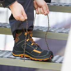 Ботинки кожаные с перфорацией и защитным подноском и стелькой размер 42 черные Мистраль TR4-CK (138921) - фото 2