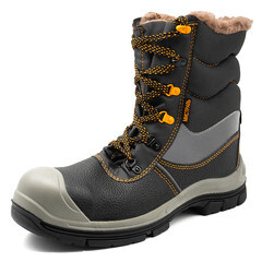 Ботинки рабочие кожаные утепленные с защитным композитным носком размер 43 черные Мистраль HX379-CSW (139256) - фото 8