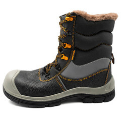 Ботинки рабочие кожаные утепленные с защитным композитным носком размер 43 черные Мистраль HX379-CSW (139256) - фото 7