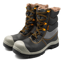 Ботинки рабочие кожаные утепленные с защитным композитным носком размер 43 черные Мистраль HX379-CSW (139256) - фото 6