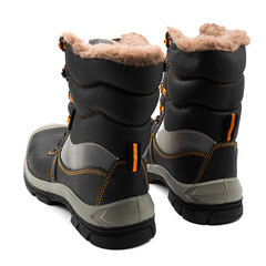 Ботинки рабочие кожаные утепленные с защитным композитным носком размер 43 черные Мистраль HX379-CSW (139256) - фото 5