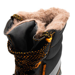 Ботинки рабочие кожаные утепленные с защитным композитным носком размер 43 черные Мистраль HX379-CSW (139256) - фото 3