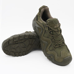 Полуботинки замшевые с перфорацией и защитным подноском и стелькой размер 44 зеленые E-Pro 101 (139881) - фото 3