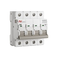Автоматический выключатель модульный EKF Averes AV-6 4P 32А тип C 6 кА 400 В (mcb6-4-32C-av)