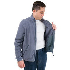 Толстовка на молнии флисовая Joker 56-58 рост 170-176 см серая - фото 7