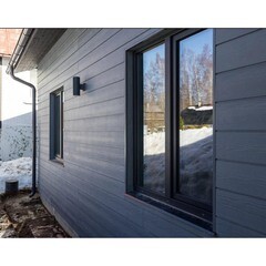 Сайдинг фиброцементный Фибратек Click 3000х190 мм серый под покраску КПП - фото 2