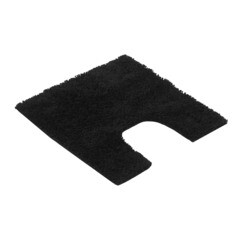 Коврик для туалета черный 50х50 см Fora Shiny (FOR-MCF-SHI50-50BK) - фото 1