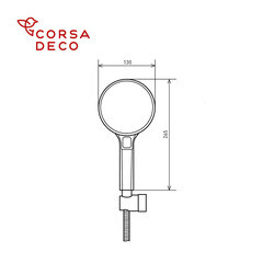 Смеситель для ванны Corsa Deco VX черный матовый однорычажный с коротким изливом с лейкой (FBTVX1B) - фото 20