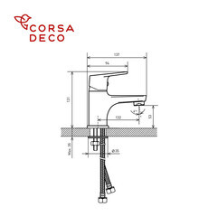 Смеситель для раковины с гигиеническим душем двухрежимным Corsa Deco CX однорычажный хром (FBCXH) - фото 19