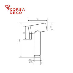 Смеситель для раковины с гигиеническим душем двухрежимным Corsa Deco CX однорычажный хром (FBCXH) - фото 18