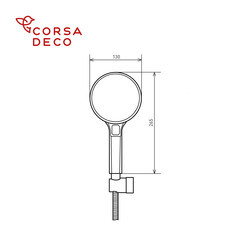 Смеситель для ванны Corsa Deco KX хром однорычажный с длинным изливом с лейкой (FBTKX3) - фото 18