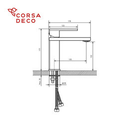 Смеситель для раковины Corsa Deco FX однорычажный хром (FBFX) - фото 13