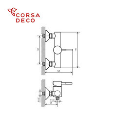 Смеситель без излива Corsa Deco AS черный с лейкой однорычажный (FSHASB) - фото 18