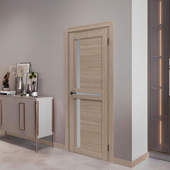 Дверь межкомнатная Порта-29.3 600х2000 мм ПВХ light sonoma со стеклом - фото 2