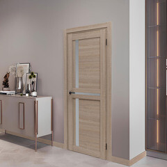 Дверь межкомнатная Порта-29.3 800х2000 мм ПВХ light sonoma со стеклом - фото 2