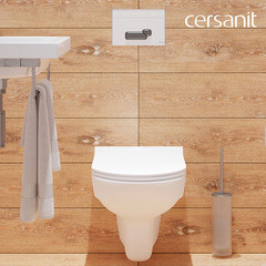 Унитаз подвесной Cersanit City безободковый с сиденьем дюропласт микролифт (S-MZ-CITY-COn-S-DL-w) - фото 4