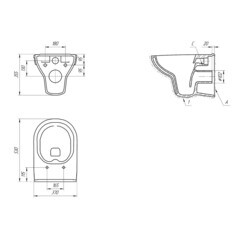 Унитаз подвесной Cersanit City безободковый с сиденьем дюропласт микролифт (S-MZ-CITY-COn-S-DL-w) - фото 2