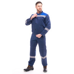 Костюм рабочий Спрут Енисей 52-54 рост 170-176 см темно-синий - фото 9