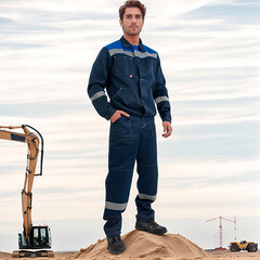 Костюм рабочий Спрут Енисей 52-54 рост 170-176 см темно-синий - фото 4