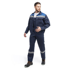 Костюм рабочий Спрут Стандарт 48-50 рост 170-176 см синий - фото 8