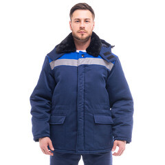 Куртка рабочая утепленная Спрут Бригадир 52-54 рост 170-176 см темно-синяя - фото 8