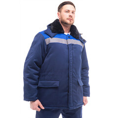 Куртка рабочая утепленная Спрут Бригадир 52-54 рост 170-176 см темно-синяя - фото 7