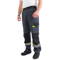 Костюм мужской рабочий Joker Корвет Коттон КБ 1 60-62 рост 182-188 см темно-серый/лимон - фото 8