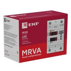 Реле напряжения и тока EKF PROxima MRVA 230 В 50 А тип AC с дисплеем (MRVA-50A) - фото 3