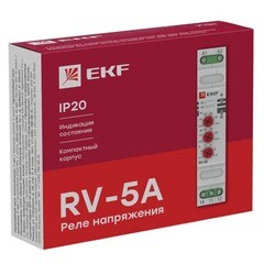 Реле напряжения EKF PROxima 230 В 5 А тип AC с дисплеем (rv-5a) - фото 3