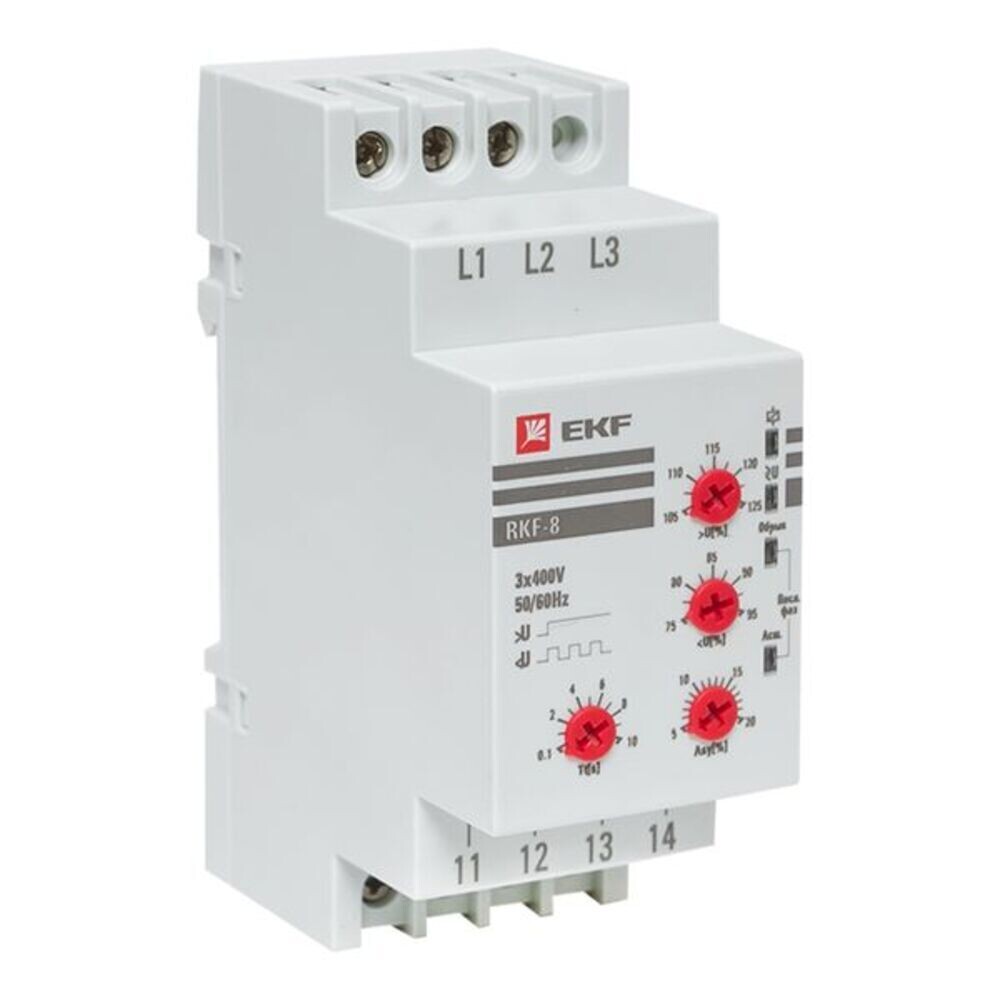

Реле контроля фаз EKF PROxima (rkf-8) 500 В 8 А тип AC
